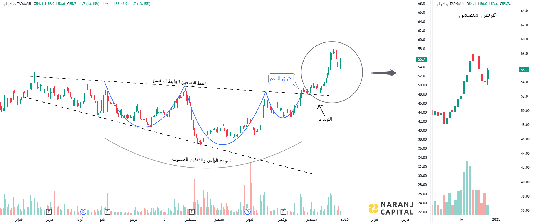 Bawan Company - Technical Analysis chart on Daily Price and Volume