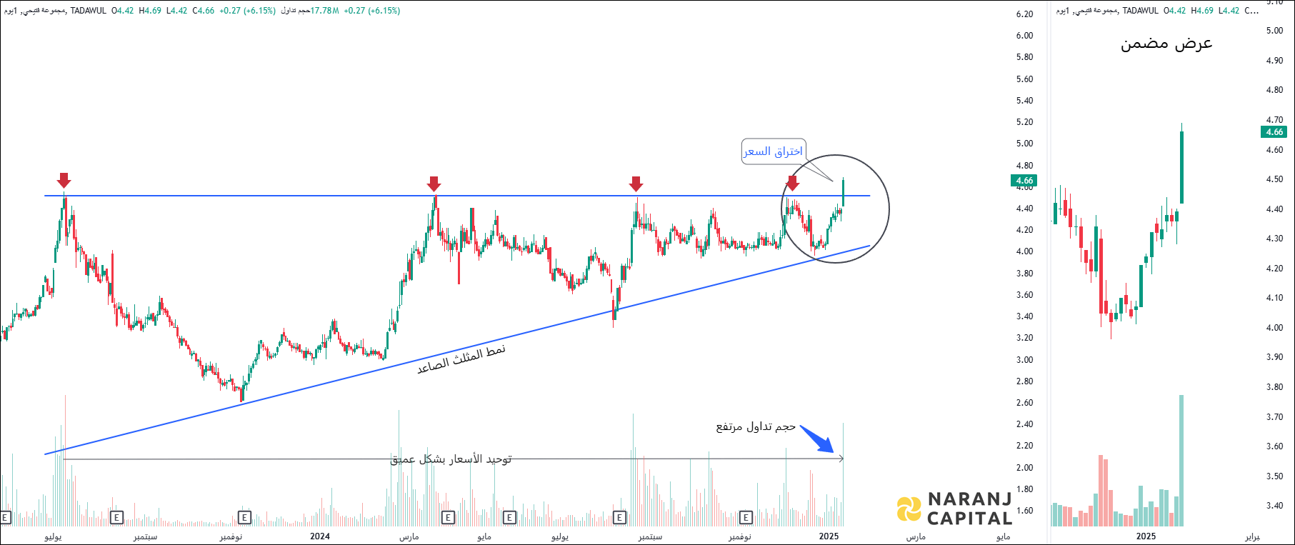 Fitaihi Holding Group - Technical Analysis chart on Daily Price and Volume