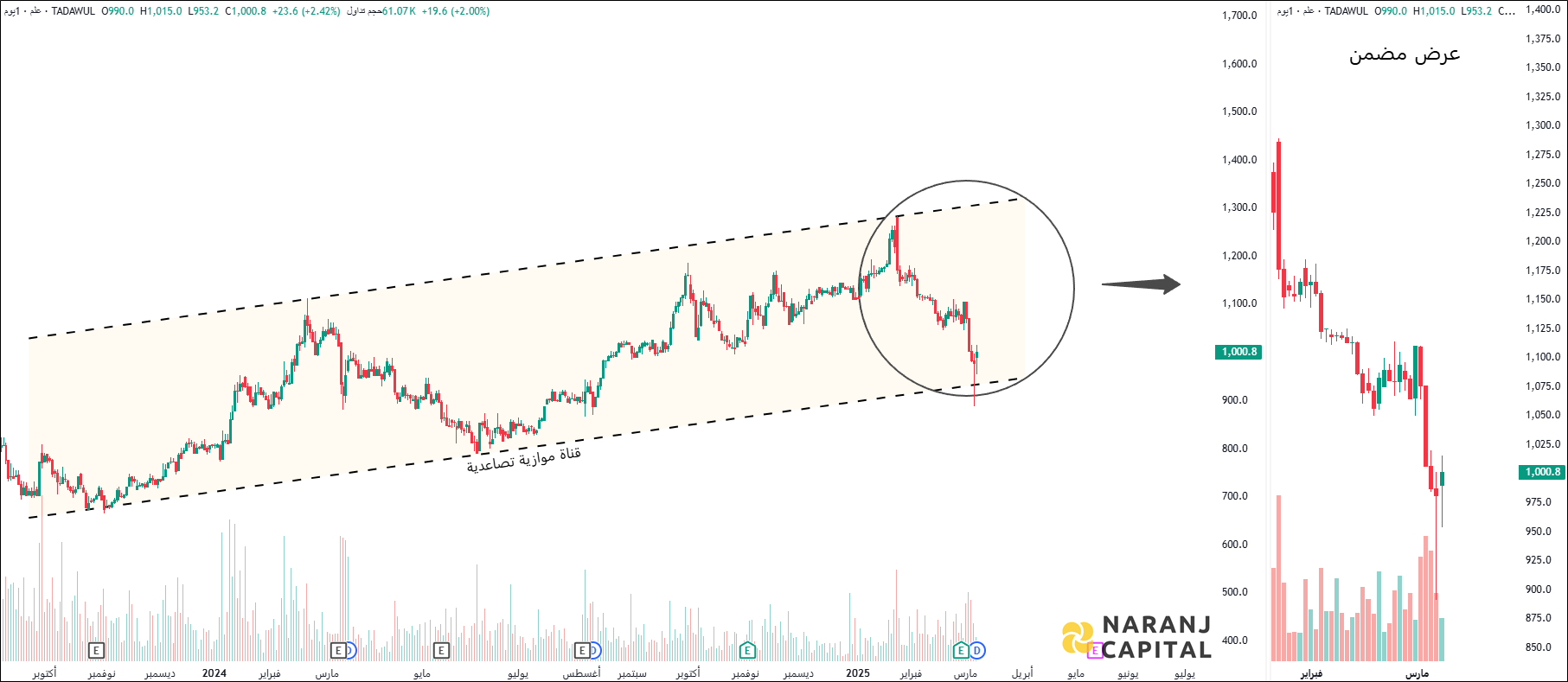 ELM Co - Technical Analysis chart on Daily Price and Volume