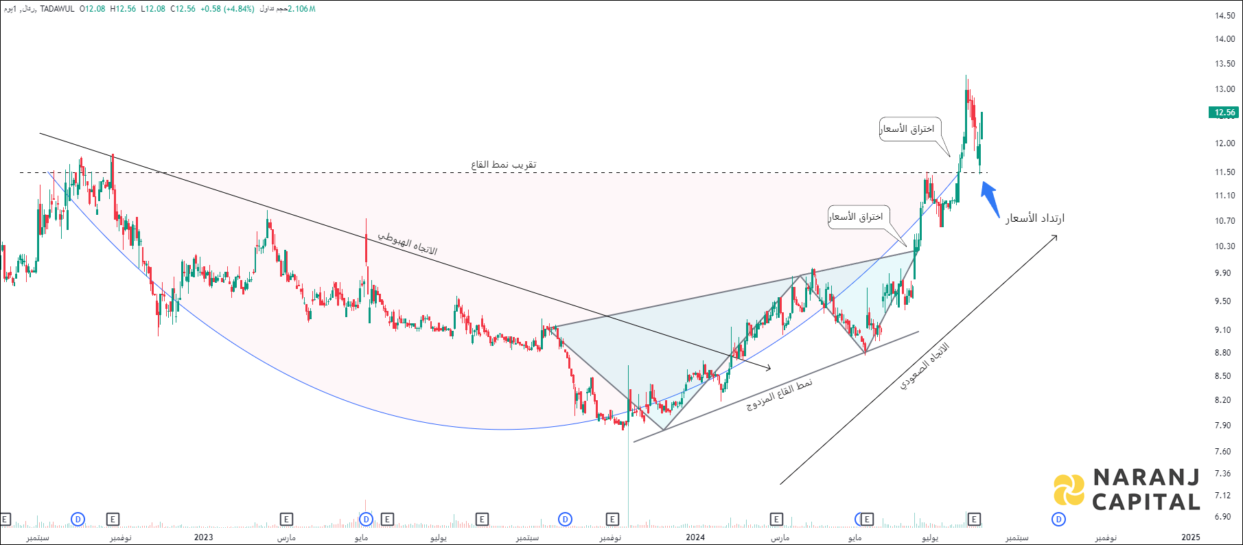 Retal Urban Development - Technical Analysis chart on Daily Price and Volume
